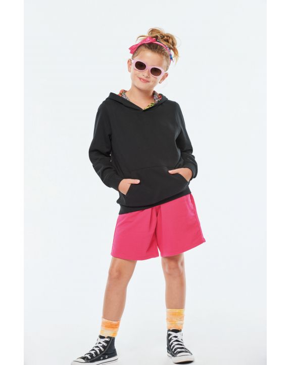 Sweater KARIBAN Unisex kindersweater met contrasterende capuchon met motief voor bedrukking & borduring