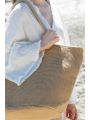 Tote bag personnalisable KIMOOD Sac shopping en fils de jute tressée, effet toile tricotée