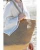 Tote Bag KIMOOD Shoppingtasche aus geflochtenen Jutefäden mit Strickstoff-Effekt personalisierbar