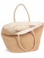 Tote bags à personnaliser KIMOOD Sac shopping en fils de jute tressée, effet toile tricotée 
