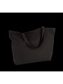 KIMOOD Sac shopping extra large en coton noir personnalisable