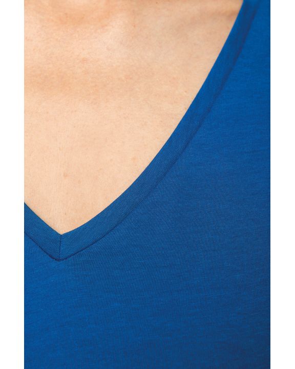 T-shirt NATIVE SPIRIT Ecologisch baggy dames-T-shirt V-hals voor bedrukking & borduring