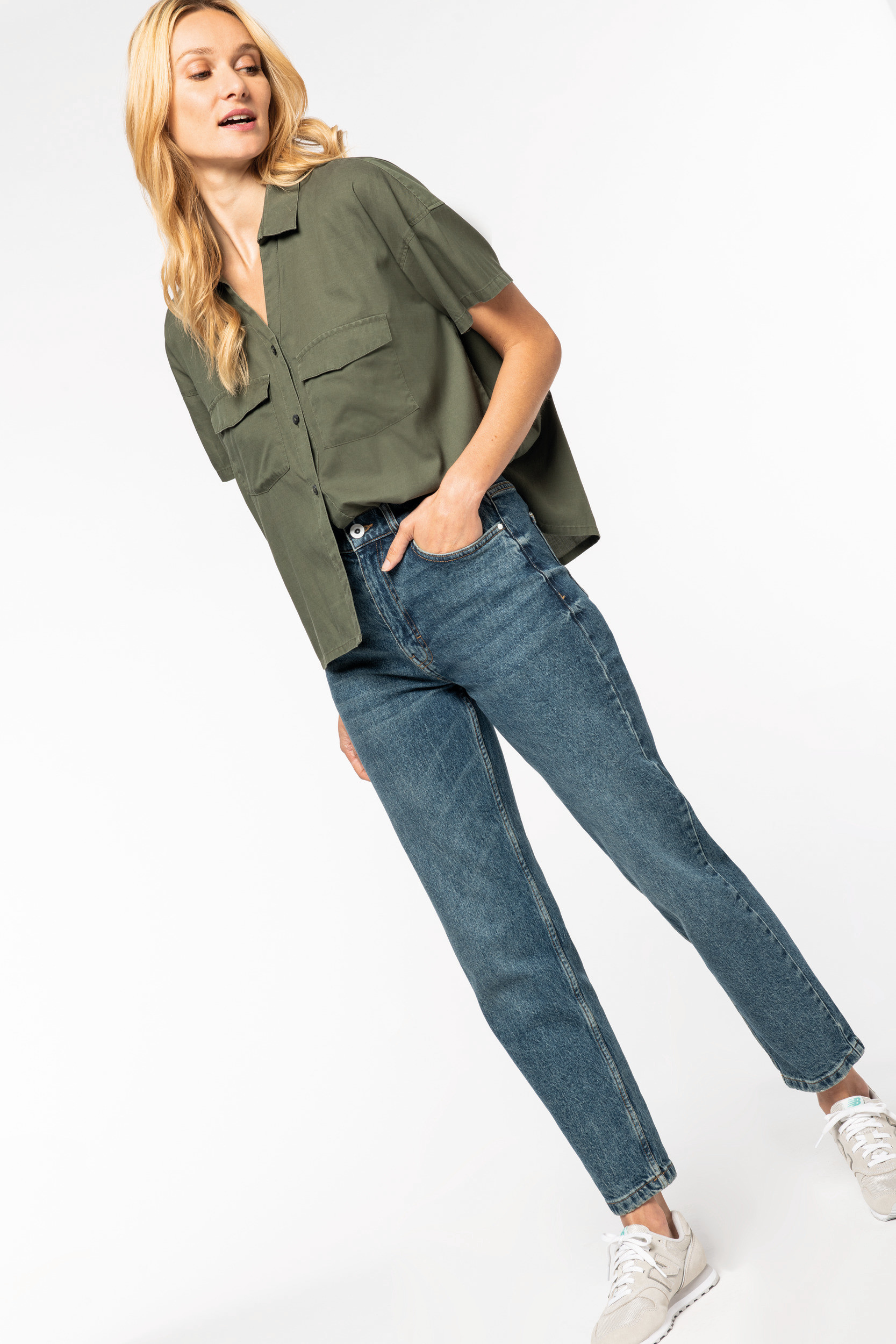 Chemise NATIVE SPIRIT Chemise ecoresponsable oversize en lyocell femme NS514 a personnaliser Quatrieme Dimension