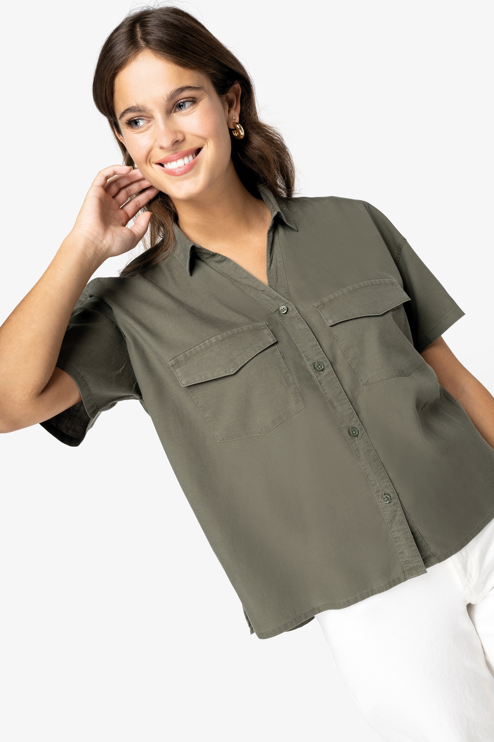 NATIVE SPIRIT Chemise ecoresponsable oversize en lyocell femme NS514 Printbox