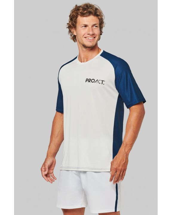 T-Shirt PROACT Zweifarbiges Padel Herren-T-Shirt mit Raglanärmeln personalisierbar