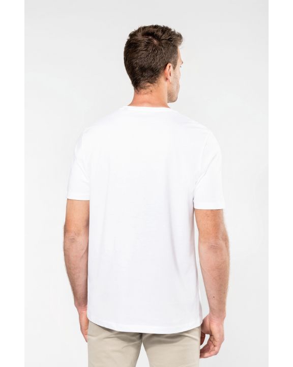 T-Shirt KARIBAN Supima® Herren-T-Shirt mit Rundhals ausschnitt und kurzen Ärmeln personalisierbar