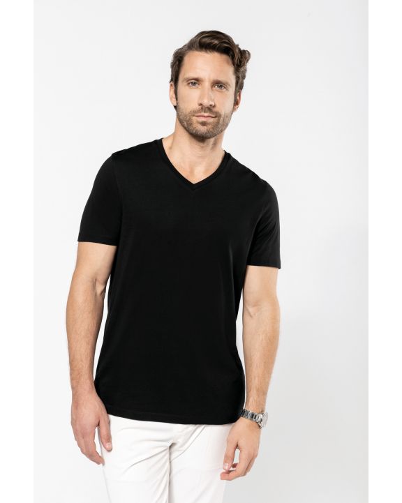 T-shirt KARIBAN Supima® heren-t-shirt V-hals korte mouwen voor bedrukking & borduring