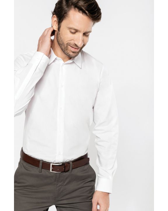 Hemd KARIBAN Popeline-Hemd für Herren mit langen Ärmeln personalisierbar