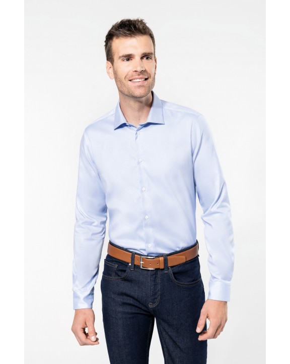 Chemise personnalisable KARIBAN Chemise Oxford pinpoint manches longues homme