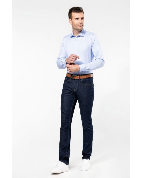 Hemd KARIBAN Oxford Pinpoint-Herrenhemd mit langen Ärmeln personalisierbar