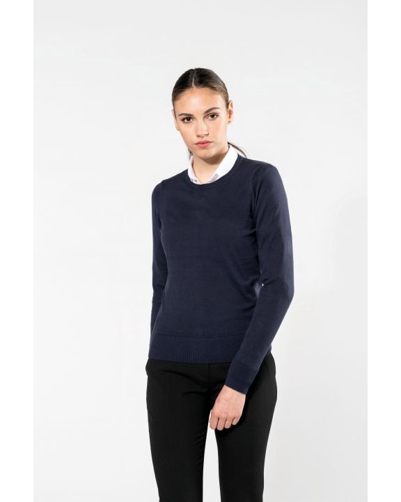 Pull personnalisable KARIBAN Pull Supima® col rond  femme