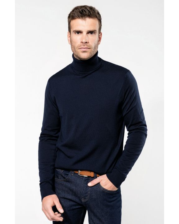 Pull personnalisable KARIBAN Pull Mérinos col roulé homme