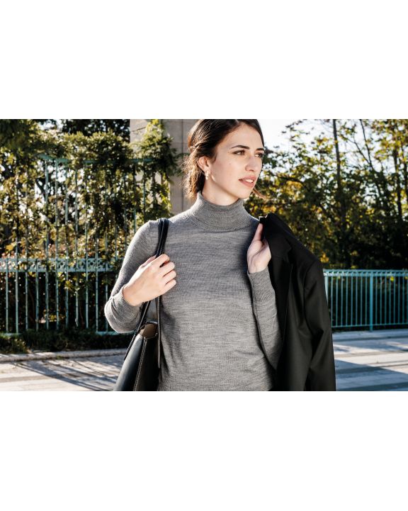Pullover KARIBAN Merino-Damenpullover mit Rollkragen personalisierbar