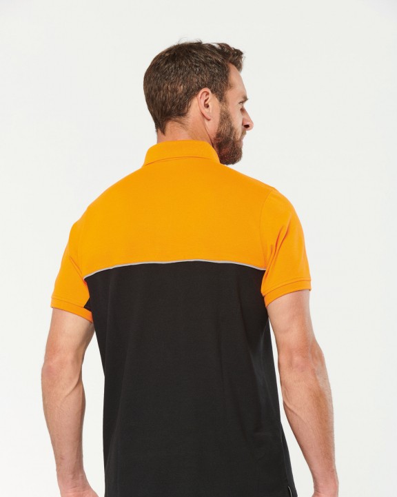 Polo personnalisable WK. DESIGNED TO WORK Polo bicolore écoresponsable manches courtes unisexe