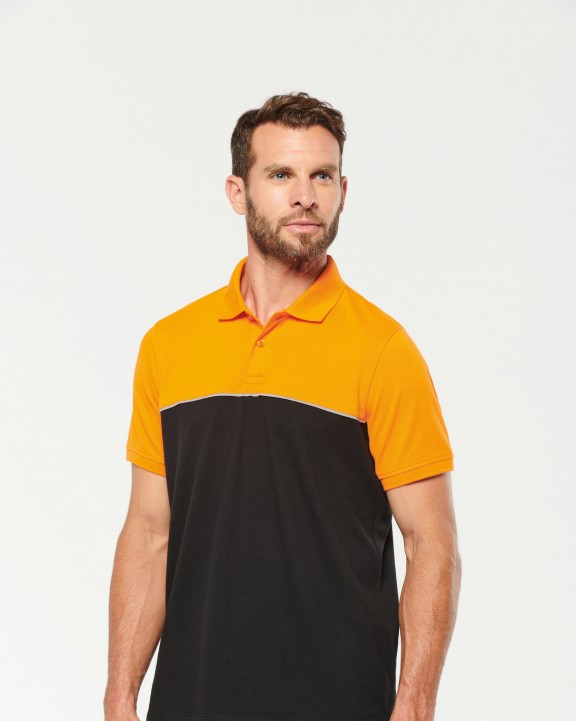 Polo personnalisable WK. DESIGNED TO WORK Polo bicolore écoresponsable manches courtes unisexe