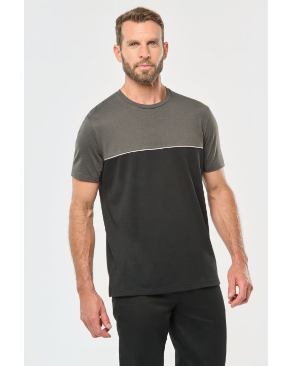 T-shirt WK. DESIGNED TO WORK Ecologisch tweekleurig uniseks T-shirt met korte mouwen voor bedrukking & borduring