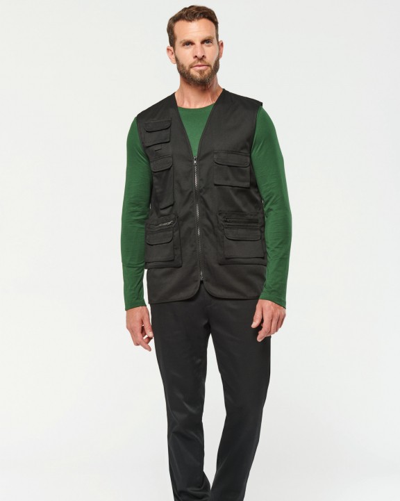 Veste personnalisable WK. DESIGNED TO WORK Gilet polycoton multipoches doublé unisexe