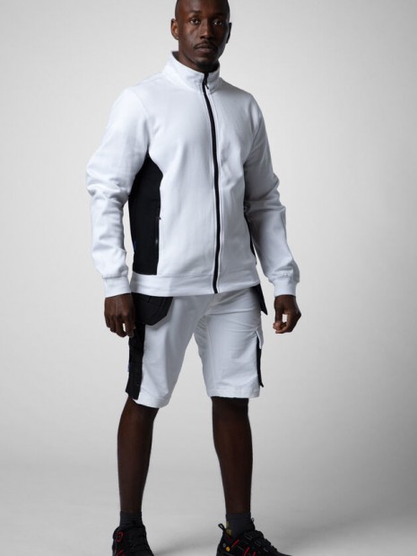 Sweat-shirts à personnaliser PROJOB 2129 SWEATSHIRT PRIO BICOLORE FULL ZIP blanc