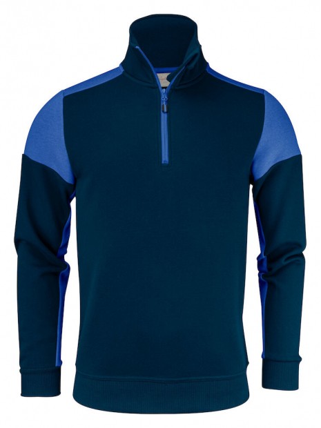 PRINTER SWEATSHIRT 1/2 ZIP PRIME Marine/Cobalt personnalisable