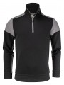PRINTER SWEATSHIRT 1/2 ZIP PRIME noir/anthracite personnalisable