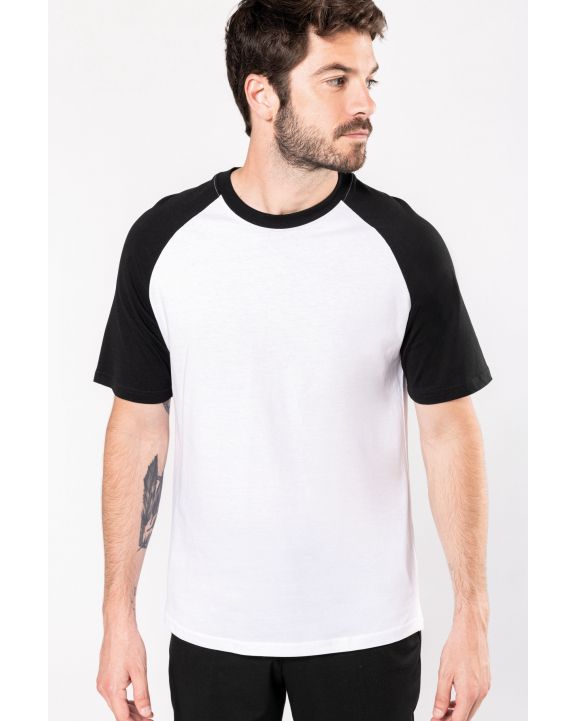 T-shirt KARIBAN Baseball - Tweekleurig t-shirt voor bedrukking & borduring