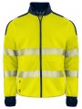 PROJOB 6109 SWEATSHIRT FULL ZIP - EN ISO 20471 CLASSE 3/2 jaune/bleu marine personnalisable