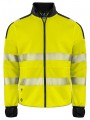 PROJOB 6109 SWEATSHIRT FULL ZIP - EN ISO 20471 CLASSE 3/2 jaune/noir personnalisable