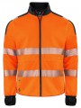 PROJOB 6109 SWEATSHIRT FULL ZIP - EN ISO 20471 CLASSE 3/2 orange/noir personnalisable
