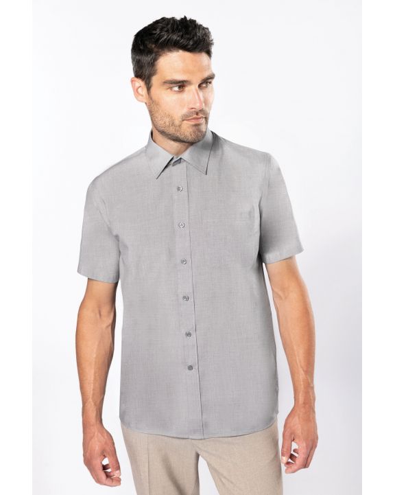 Hemd KARIBAN Overhemd in onderhoudsvriendelijk polykatoen-popeline korte mouwen heren voor bedrukking & borduring