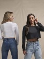 T-Shirts à personnaliser AWDIS Women's long sleeve cropped T 