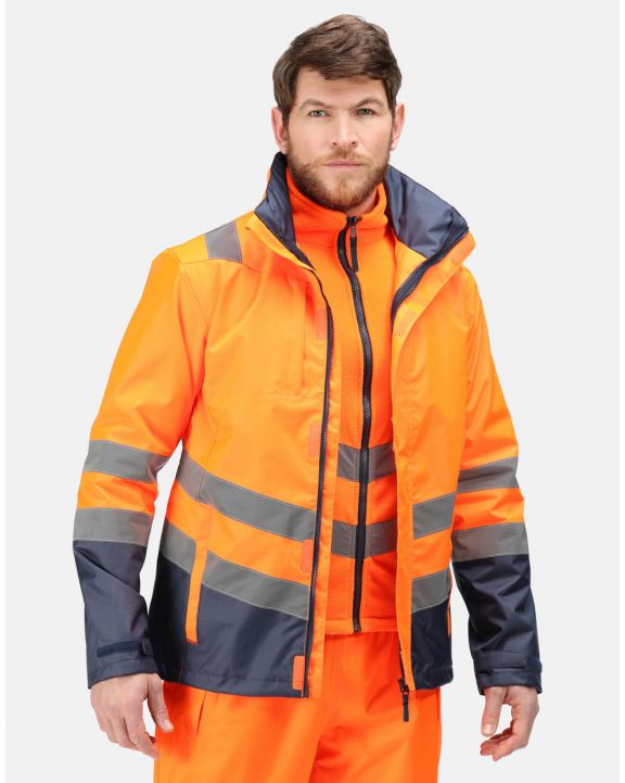 Jas REGATTA Pro Hi Vis 3-in-1 Jacket voor bedrukking & borduring