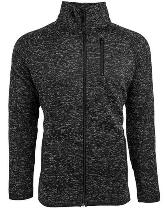 Jas BURNSIDE Men´s Full Zip Sweater Knit Jacket voor bedrukking & borduring