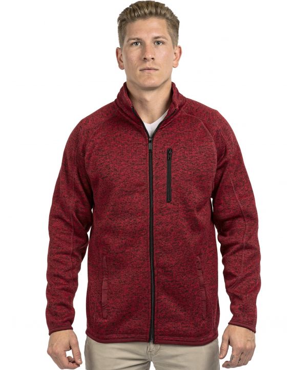 Jas BURNSIDE Men´s Full Zip Sweater Knit Jacket voor bedrukking & borduring