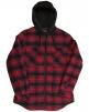 Jacke BURNSIDE Men´s Flannel Jacket With Sherpa Hoodie personalisierbar