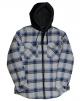 Veste personnalisable BURNSIDE Men´s Flannel Jacket With Sherpa Hoodie