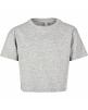 T-shirt BUILD YOUR BRAND Girls Cropped Jersey Tee voor bedrukking & borduring