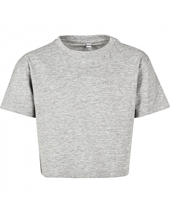BUILD YOUR BRAND Girls Cropped Jersey Tee T-Shirt personalisierbar