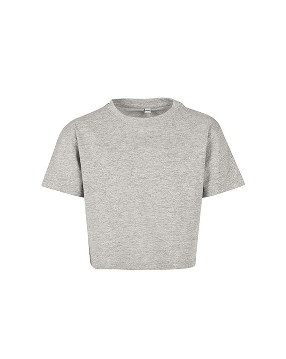 T-shirt BUILD YOUR BRAND Girls Cropped Jersey Tee voor bedrukking &amp; borduring