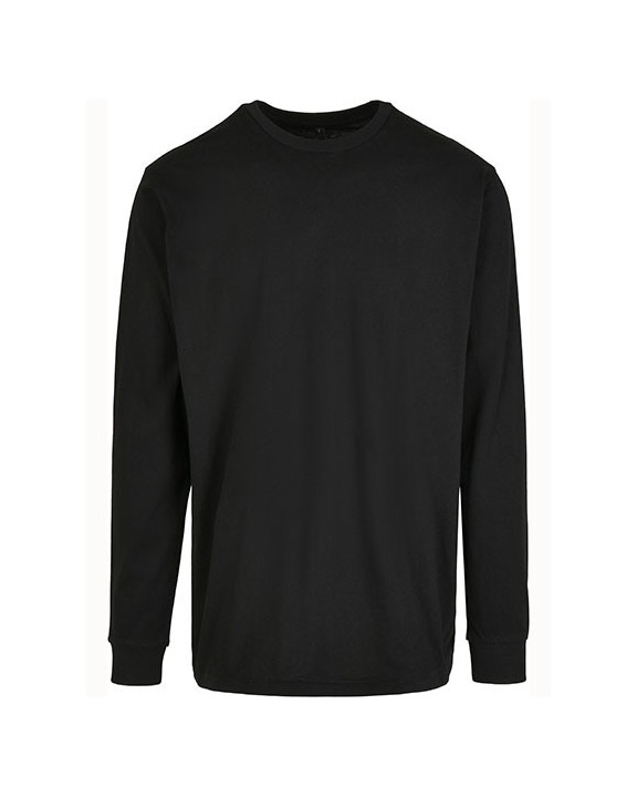 BUILD YOUR BRAND Organic Long Sleeve With Cuffrib T-Shirt personalisierbar
