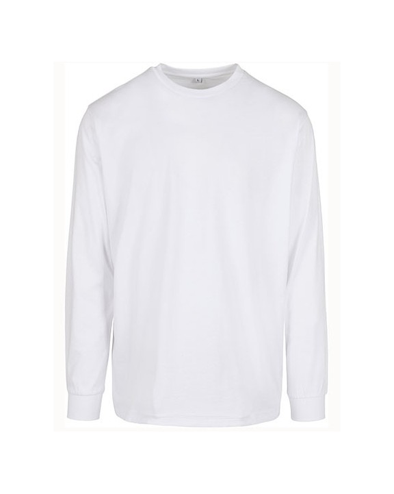 BUILD YOUR BRAND Organic Long Sleeve With Cuffrib T-Shirt personalisierbar