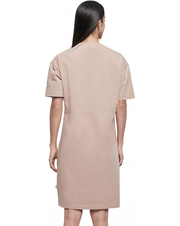 BUILD YOUR BRAND Ladies´ Organic Oversized Slit Tee Dress Kleid personalisierbar