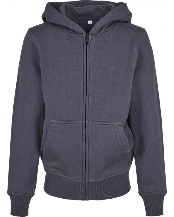 Sweatshirt BUILD YOUR BRAND Kids´ Organic Basic Zip Hoody personalisierbar