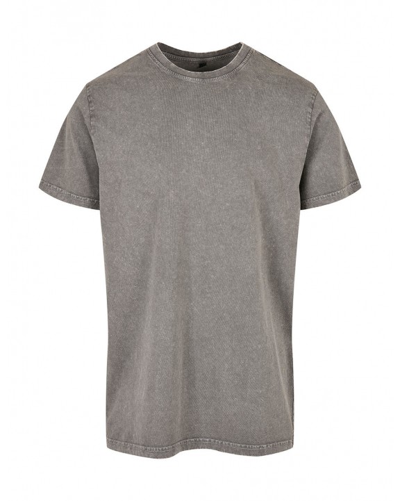 T-shirt personnalisable BUILD YOUR BRAND ACID WASHED ROUND NECK TEE