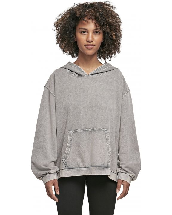 Sweater BUILD YOUR BRAND Ladies´ Acid Washed Oversize Hoody voor bedrukking & borduring