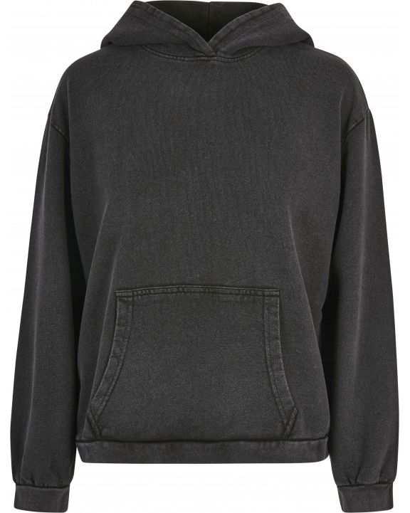 Sweater BUILD YOUR BRAND Ladies´ Acid Washed Oversize Hoody voor bedrukking & borduring