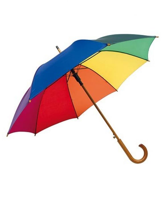 Regenschirm PRINTWEAR Automatic Umbrella With Wooden Handle Tango personalisierbar