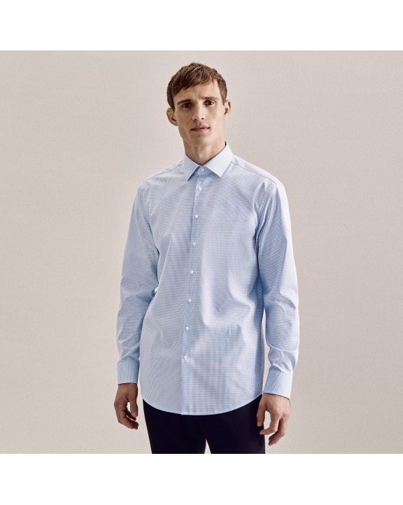Hemd SEIDENSTICKER Men´s Shirt Slim Fit Check/Stripes Long Sleeve voor bedrukking & borduring