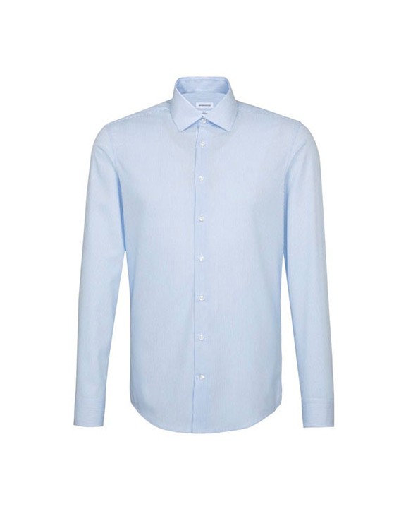 Hemd SEIDENSTICKER Men´s Shirt Slim Fit Check/Stripes Long Sleeve voor bedrukking &amp; borduring