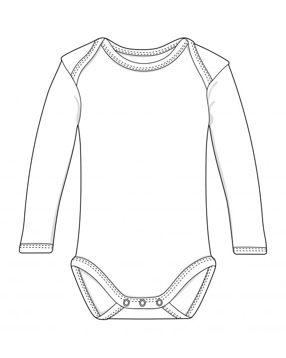 Baby artikel LINK SUBLIME Long Sleeve Baby Bodysuit Polyester voor bedrukking & borduring