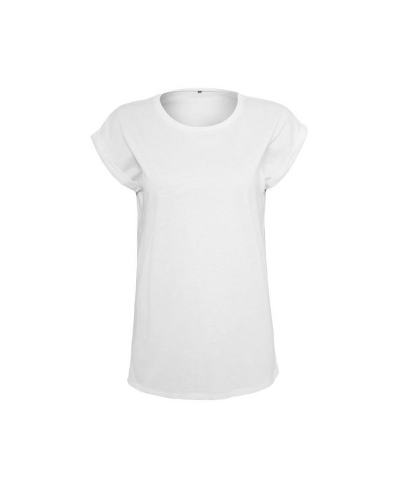 T-shirt personnalisable BUILD YOUR BRAND Ladies´ Organic Extended Shoulder Tee